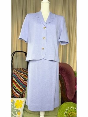80s Castleberry Lavender Skirt Suit